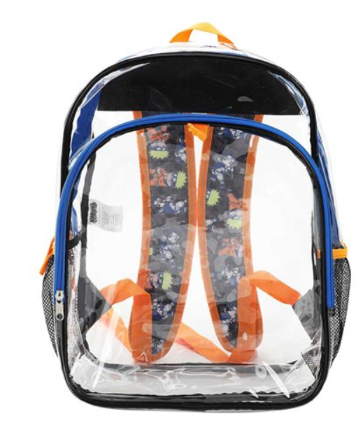 Naruto Uzumaki Clear Youth Backpack 5-Piece Set