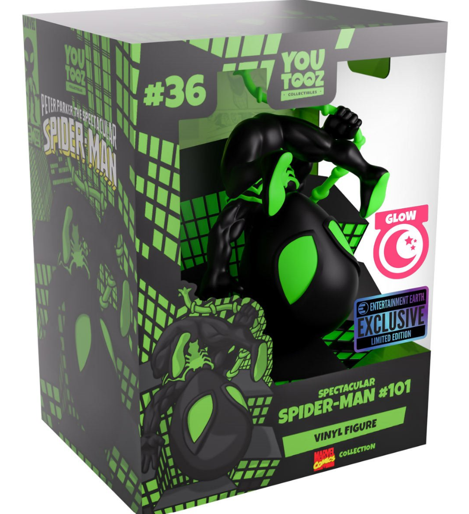 Marvel Comics Collection Spectacular Spider-Man #101 Glow in the Dark Vinyl Figure #36 - Entertainment Earth Exclusive