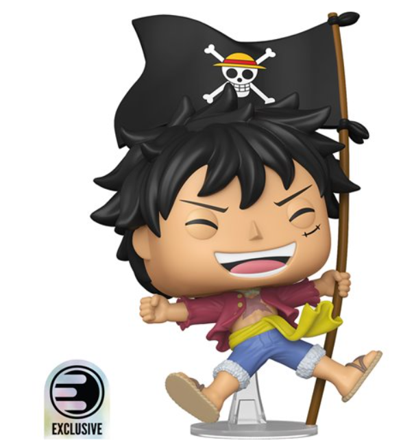 One Piece Monkey D. Luffy with Flag Funko Pop! Vinyl Figure #2214 - Entertainment Earth Exclusive